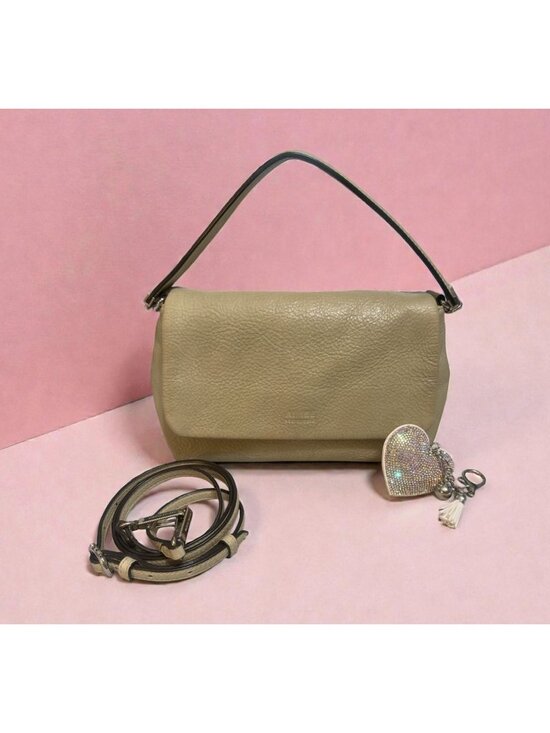 Aimee Kestenberg Handbags - Aimee Kestenberg Preston Satchel Mint Green Pebbled Leather Convertible Bag